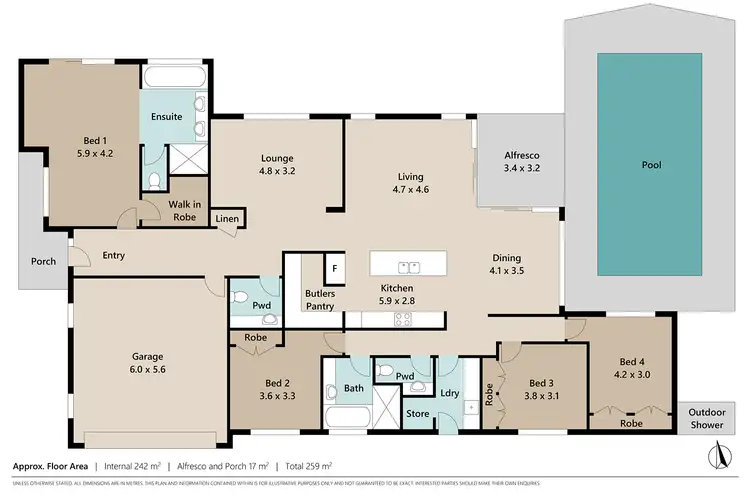 Floorplan of Homely house listing, 11 Tillapai Grove, Karana Downs QLD 4306