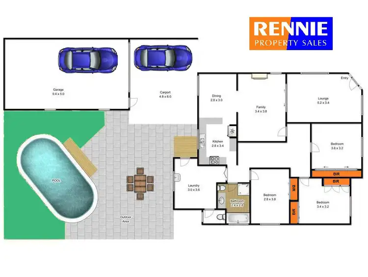 Floorplan of Homely house listing, 8 Kerrie Street, Morwell VIC 3840