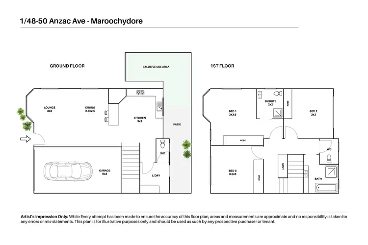 Floorplan of Homely unit listing, 1/48 Anzac Avenue, Maroochydore QLD 4558