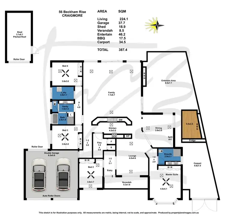 Floorplan of Homely house listing, 56 Beckham Rise, Craigmore SA 5114