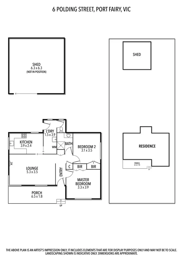Floorplan of Homely house listing, 6 Polding Street, Port Fairy VIC 3284