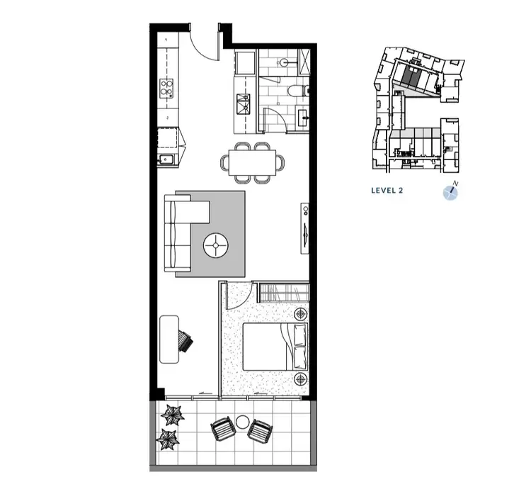 Floorplan of Homely apartment listing, 2 Batman Street, Braddon ACT 2612