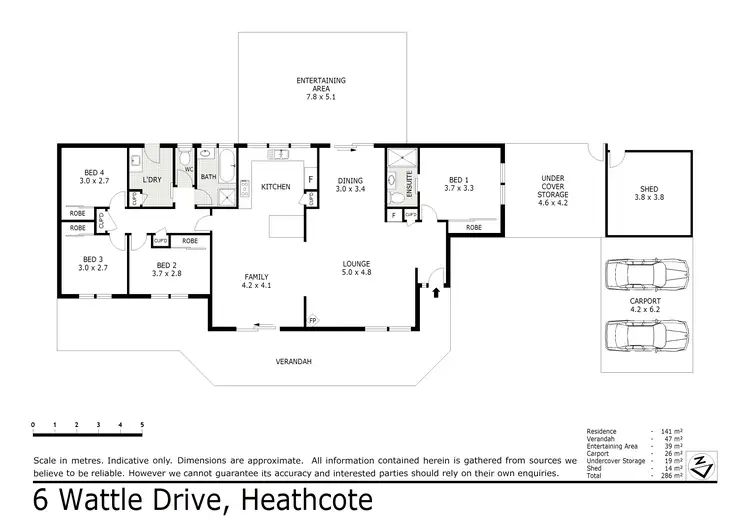 Floorplan of Homely house listing, 6 Wattle Drive, Heathcote VIC 3523