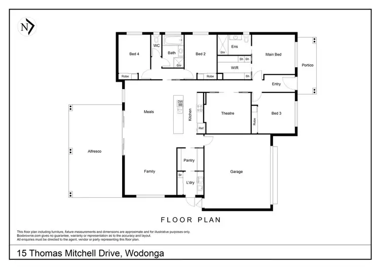 Floorplan of Homely house listing, 15 Thomas Mitchell Drive, Wodonga VIC 3690