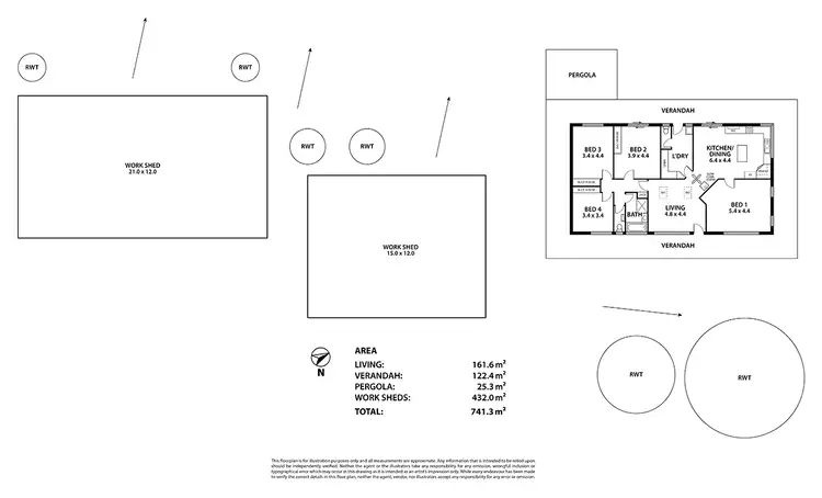 Floorplan of Homely rural property listing, 1227 Wellington Road, Highland Valley SA 5255