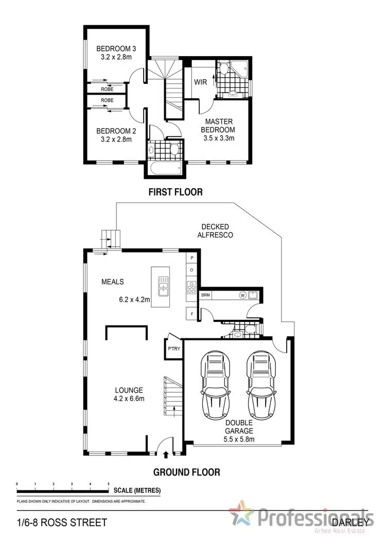 Floorplan of Homely townhouse listing, 1/6-8 Ross Street, Darley VIC 3340