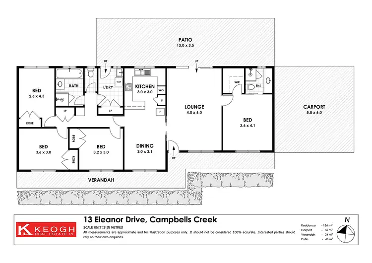 Floorplan of Homely house listing, 13 Eleanor Drive, Campbells Creek VIC 3451