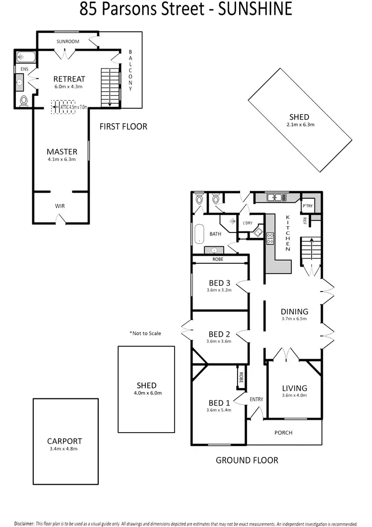 Floorplan of Homely house listing, 85 Parsons Street, Sunshine VIC 3020