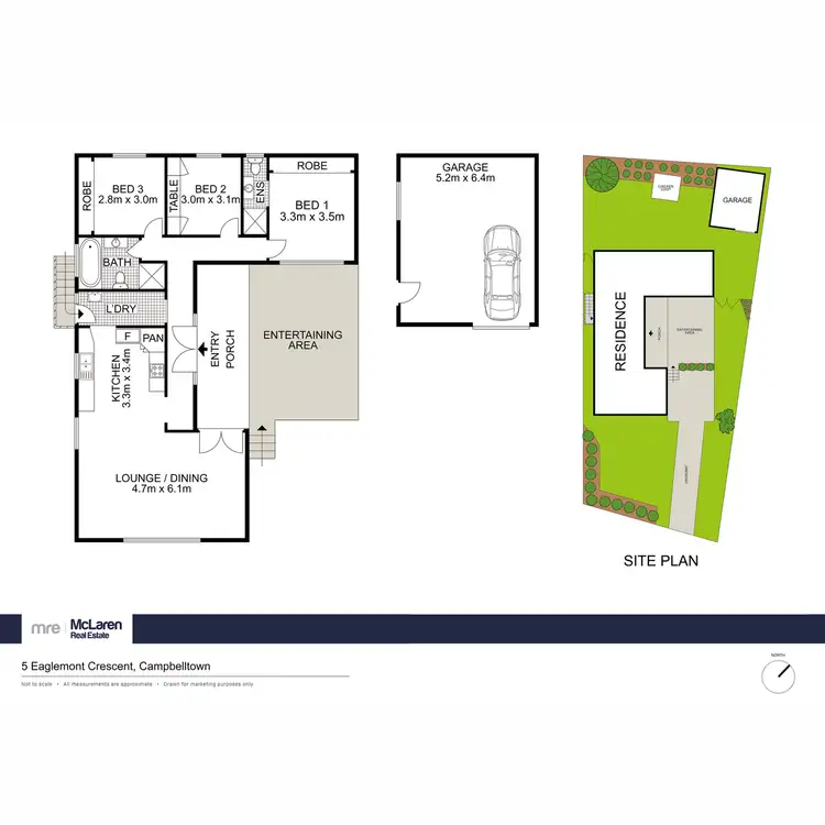 Floorplan of Homely house listing, 5 Eaglemont Crescent, Campbelltown NSW 2560