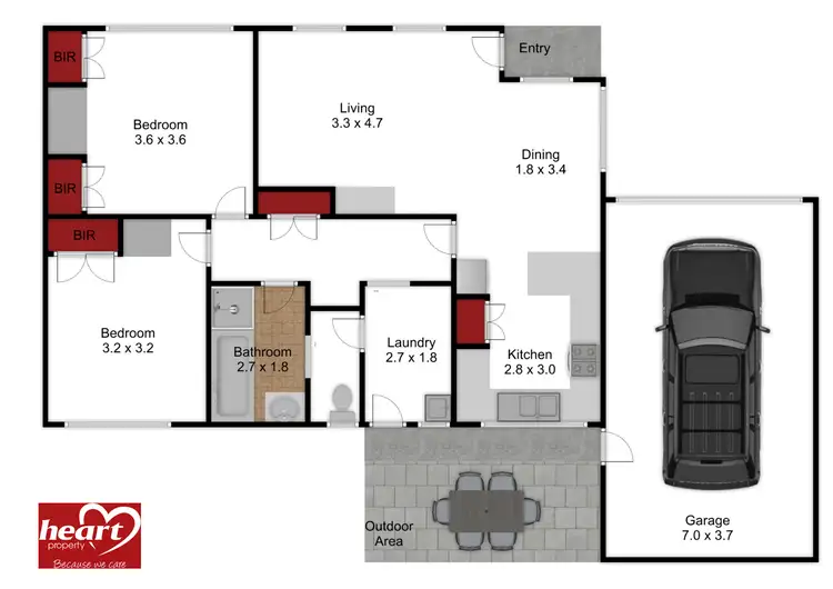 Floorplan of Homely unit listing, 3/72 Lansdowne Street, Sale VIC 3850