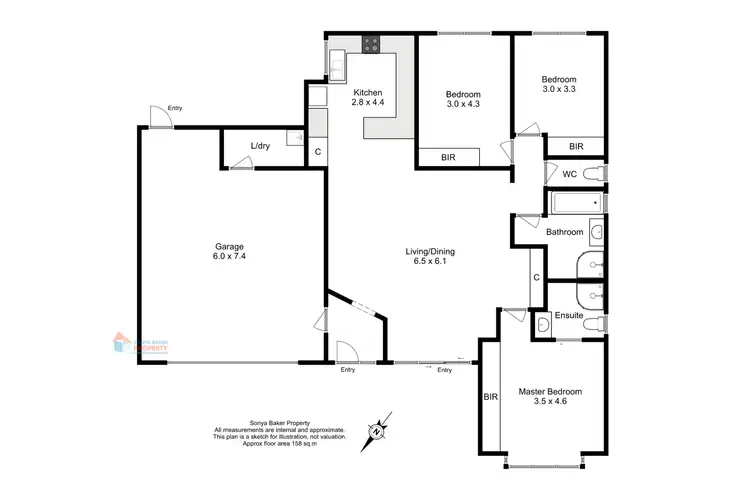 Floorplan of Homely villa listing, 1/1 Moore Court, Wynyard TAS 7325