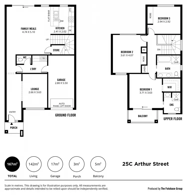 Floorplan of Homely townhouse listing, 25C Arthur Street, Tranmere SA 5073