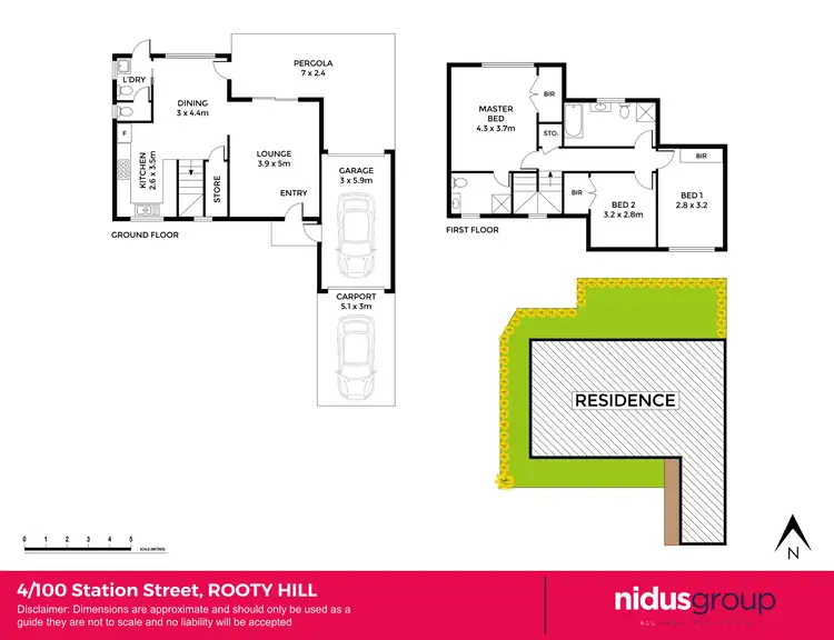 Floorplan of Homely townhouse listing, 4/100 Station Street, Rooty Hill NSW 2766