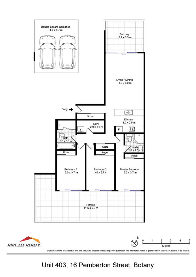 Floorplan of Homely apartment listing, 403/16 Pemberton Street, Botany NSW 2019