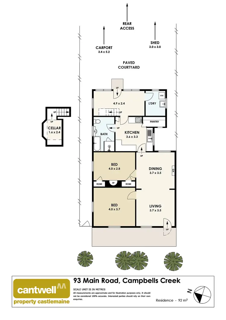 Floorplan of Homely house listing, 93 Main Road, Campbells Creek VIC 3451