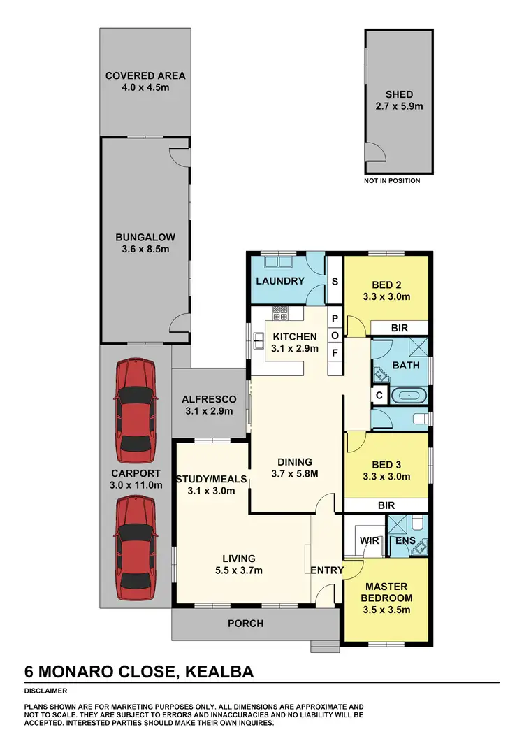 Floorplan of Homely house listing, 6 Monaro Close, Kealba VIC 3021