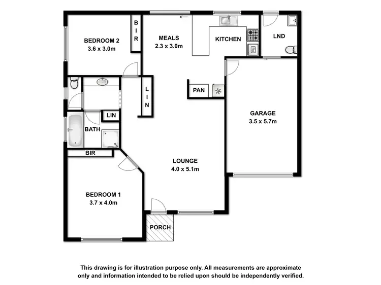 Floorplan of Homely unit listing, 2/40 Jubilee Highway West, Mount Gambier SA 5290