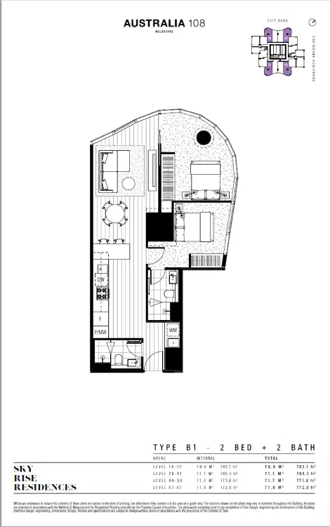 Floorplan of Homely apartment listing, Australia 108 at Southbank Boulevard, Southbank VIC 3006