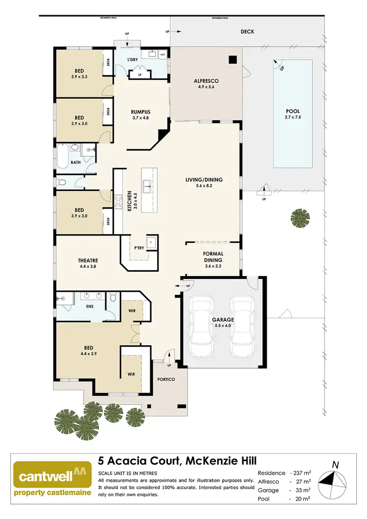 Floorplan of Homely house listing, 5 Acacia Court, Mckenzie Hill VIC 3451