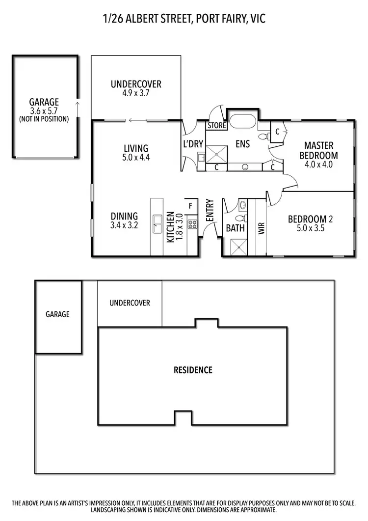 Floorplan of Homely unit listing, 1/26 Albert Street, Port Fairy VIC 3284