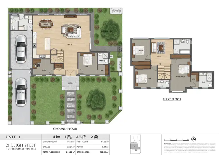 Floorplan of Homely house listing, 21 Leigh Street, Huntingdale VIC 3166