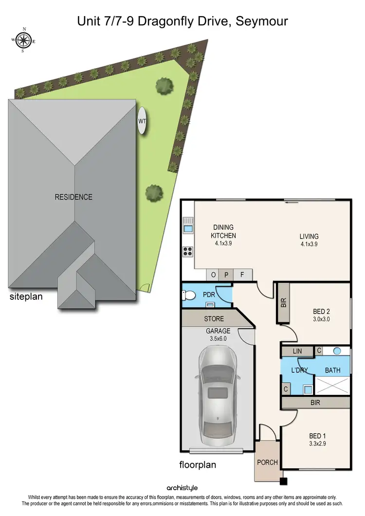 Floorplan of Homely unit listing, Unit 7, 7 Dragonfly Drive, Seymour VIC 3660