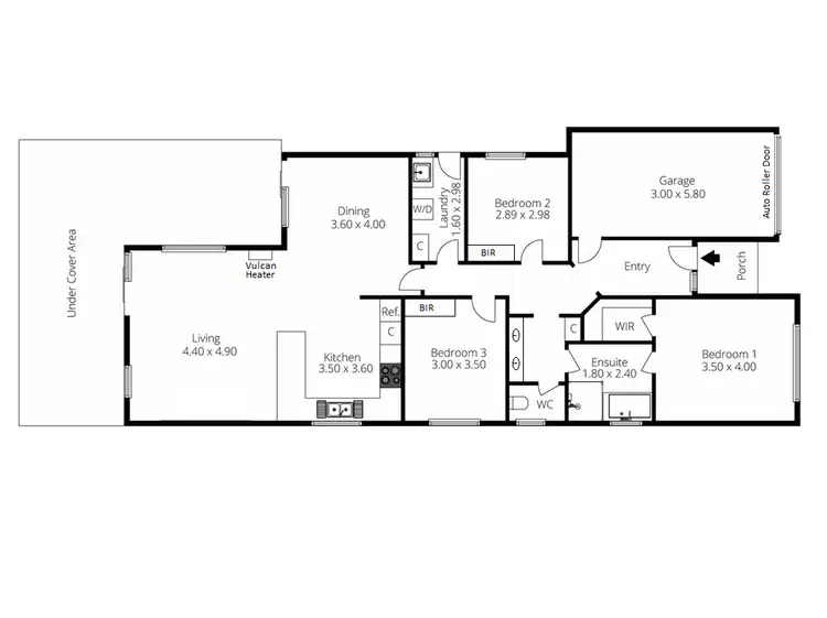 Floorplan of Homely house listing, 1 HALE COURT, Greenwith SA 5125