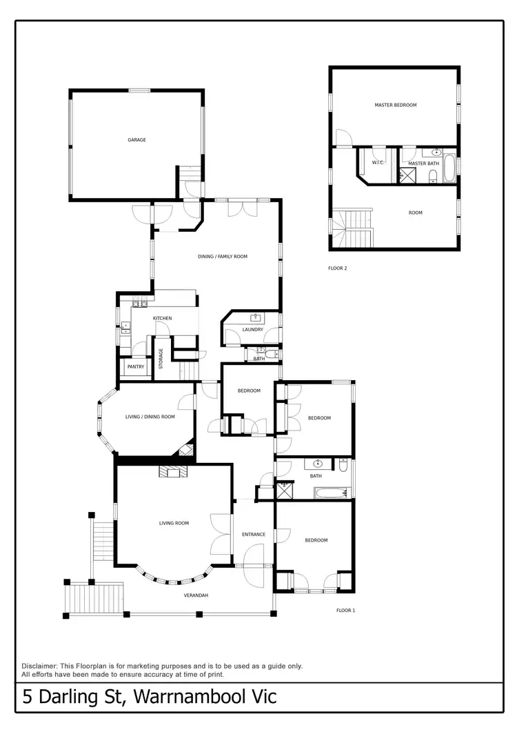 Floorplan of Homely house listing, 5 Darling Street, Warrnambool VIC 3280