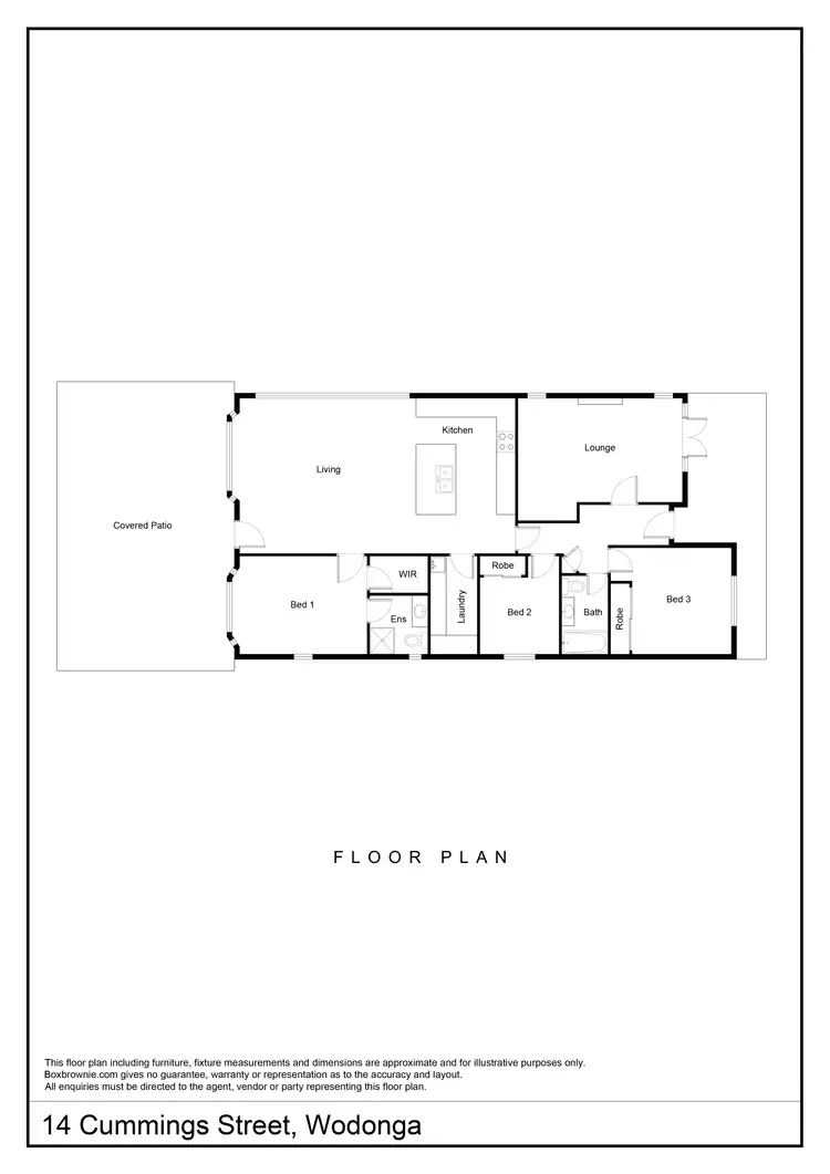 Floorplan of Homely house listing, 14 Cummings Street, Wodonga VIC 3690