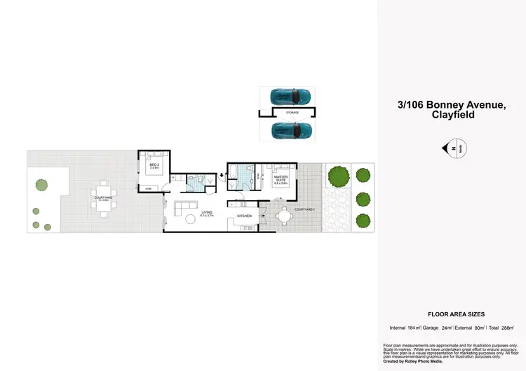 Floorplan of Homely apartment listing, 3/106 BONNEY AVENUE, Clayfield QLD 4011