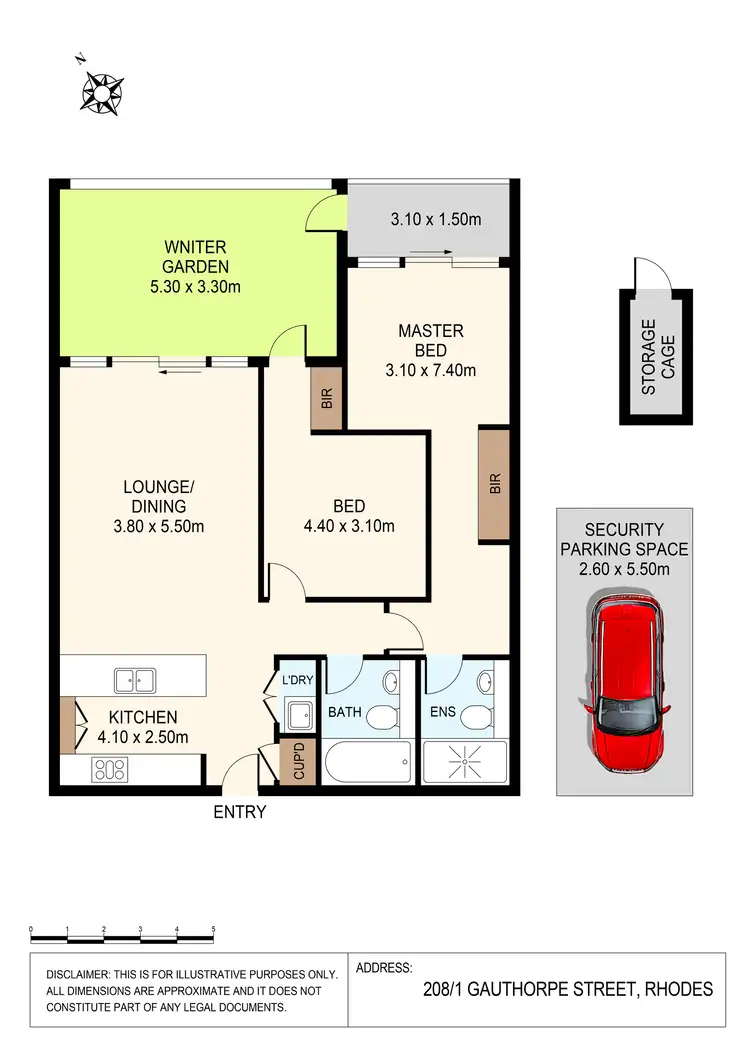 Floorplan of Homely apartment listing, 208/1 Gauthorpe Street, Rhodes NSW 2138
