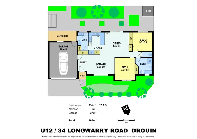 Floorplan of Homely unit listing, 12/34 Longwarry Road, Drouin VIC 3818