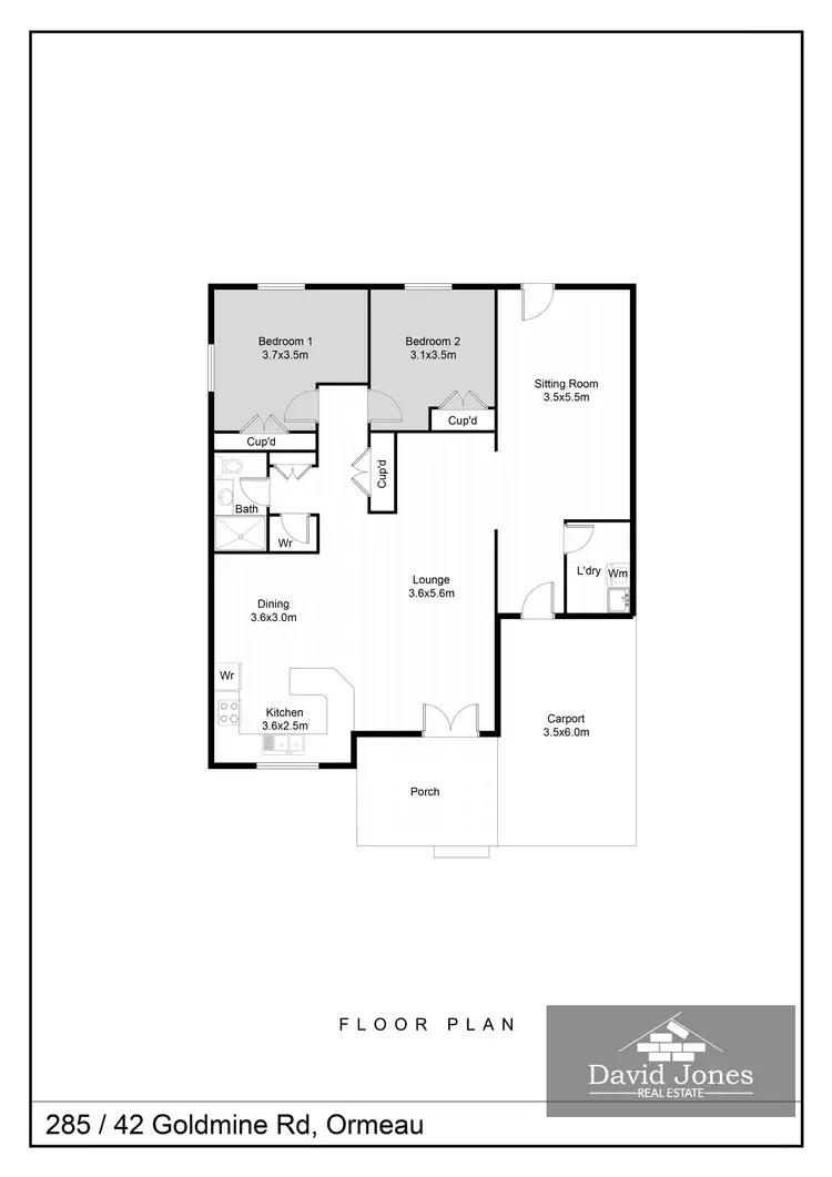 Floorplan of Homely house listing, 285/42 Goldmine Rd, Ormeau QLD 4208