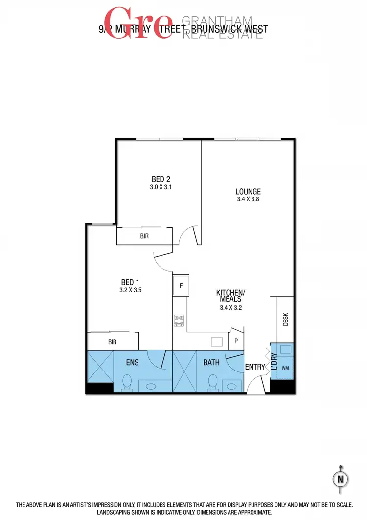 Floorplan of Homely apartment listing, 9/2 Murray St, Brunswick West VIC 3055