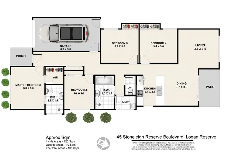 Floorplan of Homely house listing, 45 Stoneleigh Reserve Boulevard, Logan Reserve QLD 4133