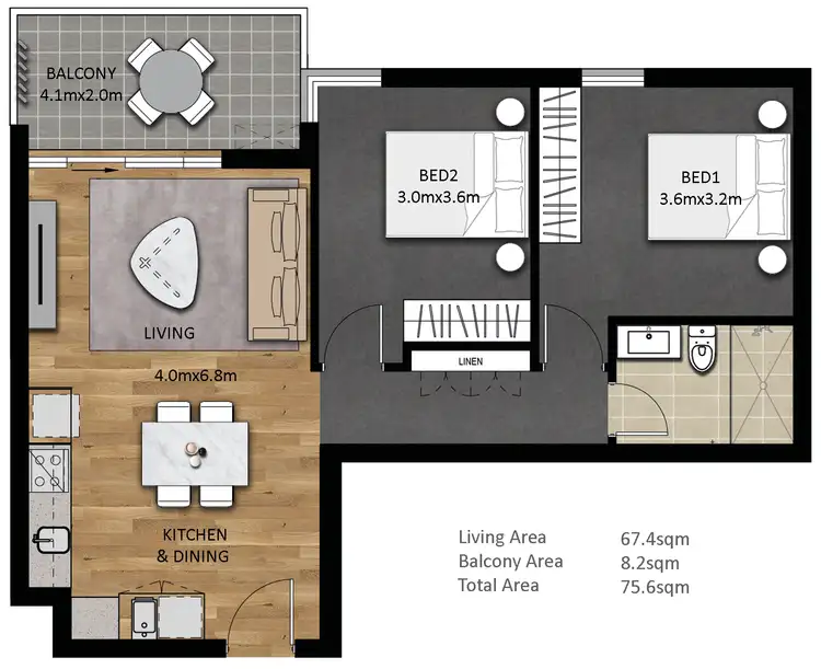 Floorplan of Homely apartment listing, 402/297 Pirie Street, Adelaide SA 5000