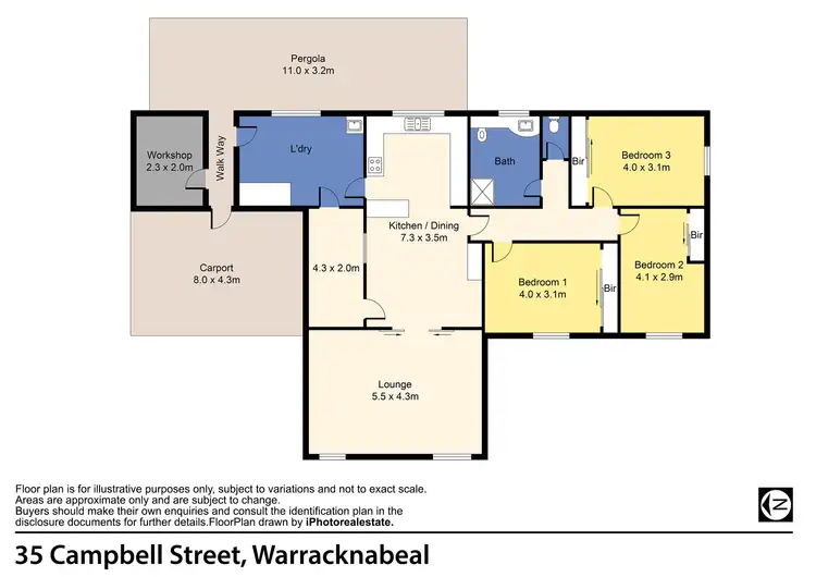 Floorplan of Homely house listing, 35 Campbell Street, Warracknabeal VIC 3393