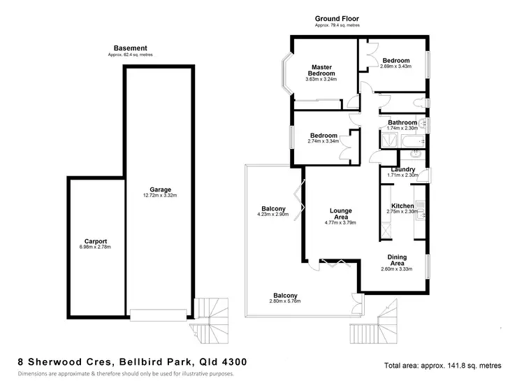 Floorplan of Homely house listing, 8 Sherwood Crescent, Bellbird Park QLD 4300