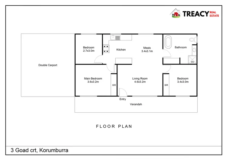 Floorplan of Homely house listing, 3 Goad Court, Korumburra VIC 3950