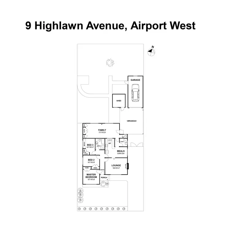 Floorplan of Homely house listing, 9 Highlawn Avenue, Airport West VIC 3042