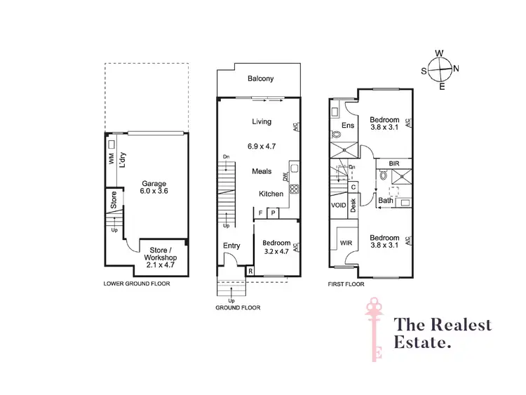 Floorplan of Homely townhouse listing, 5/66 Bolingbroke Street, Pascoe Vale VIC 3044