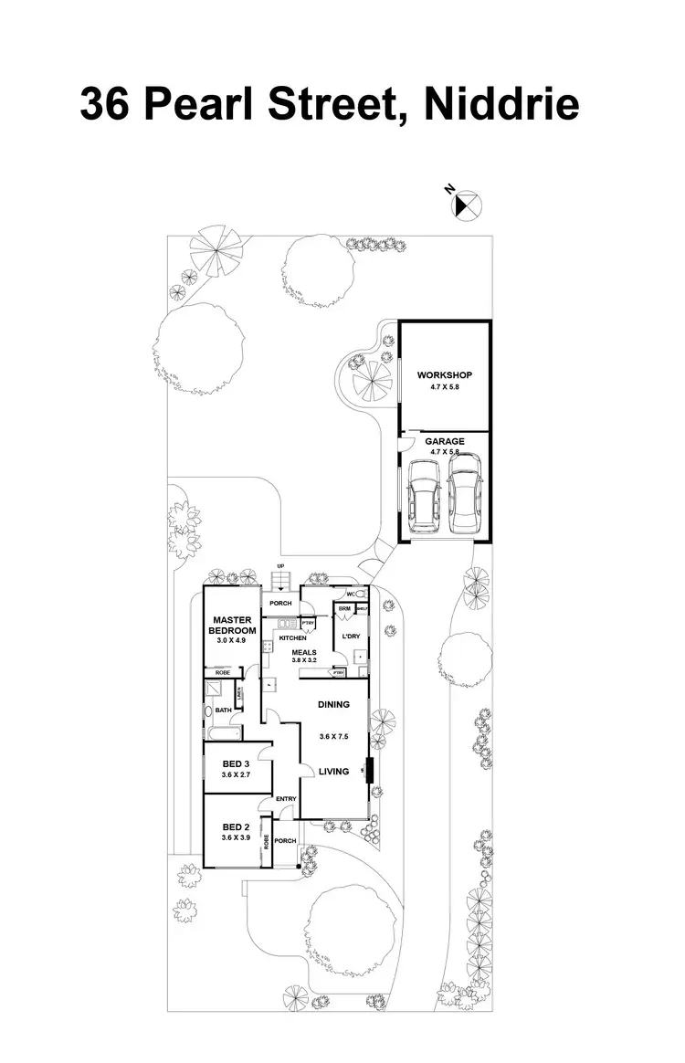 Floorplan of Homely house listing, 36 Pearl Street, Niddrie VIC 3042