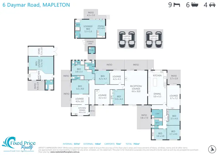 Floorplan of Homely rural property listing, 6 Daymar Road, Mapleton QLD 4560