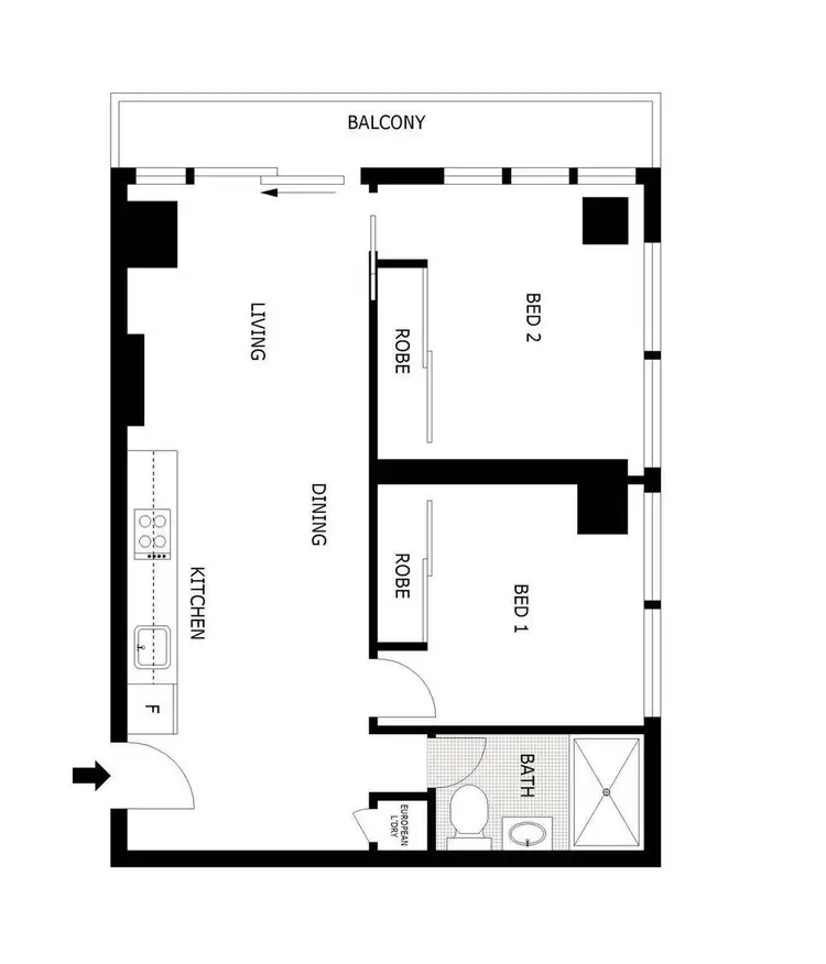 Floorplan of Homely apartment listing, 2805/568 Collins Street, Melbourne VIC 3000