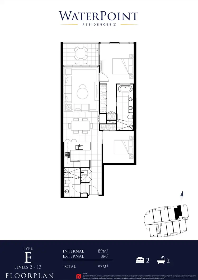 Floorplan of Homely apartment listing, 5705/5 Harbourside Court, Biggera Waters QLD 4216