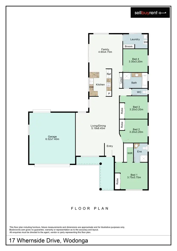 Floorplan of Homely house listing, 17 WHERNSIDE DRIVE, Wodonga VIC 3690