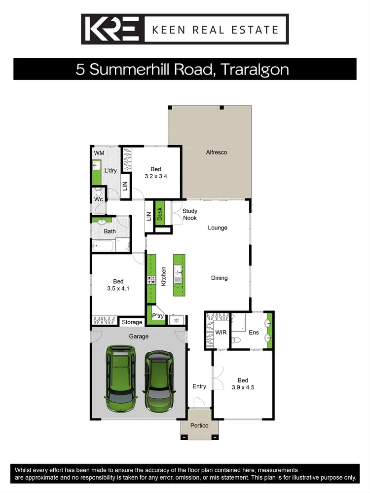 Floorplan of Homely house listing, 5 Summerhill Road, Traralgon VIC 3844