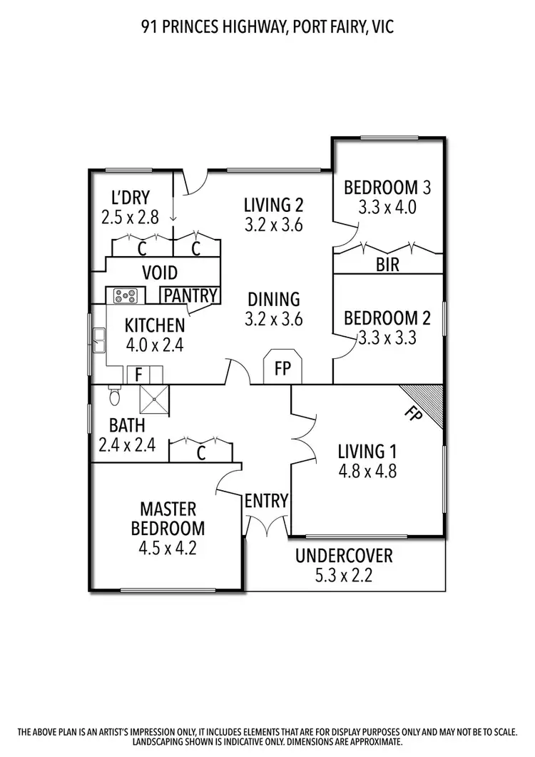 Floorplan of Homely house listing, 91 Princes Highway, Port Fairy VIC 3284