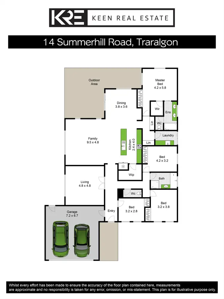Floorplan of Homely house listing, 14 Summerhill Road, Traralgon VIC 3844
