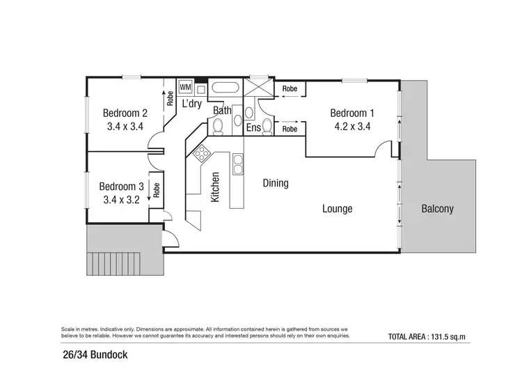 Floorplan of Homely unit listing, 26/34 Bundock Street, Belgian Gardens QLD 4810